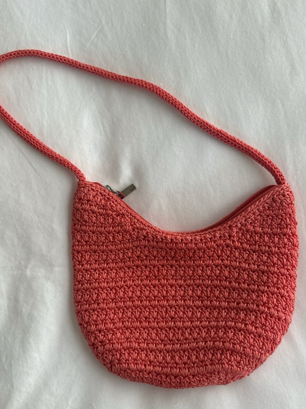 Hand-Crocheted Coral Shoulder Bag - Women